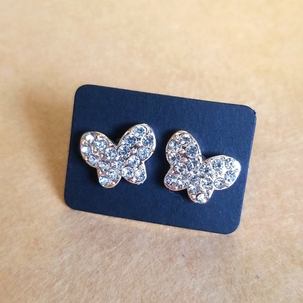 3 for $15 Elegant Silver Butterfly Earrings